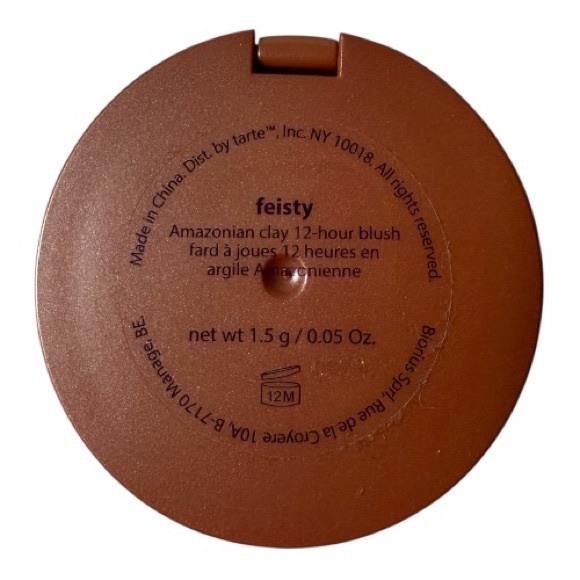 tarte Amazonian Clay 12 Hour Blush Fiesty Mini Travel Size New - Picture 3 of 3